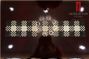 Cross Design Marble Mosaic Border,Polsihed Border Flooring Designs, Marble Tile Border