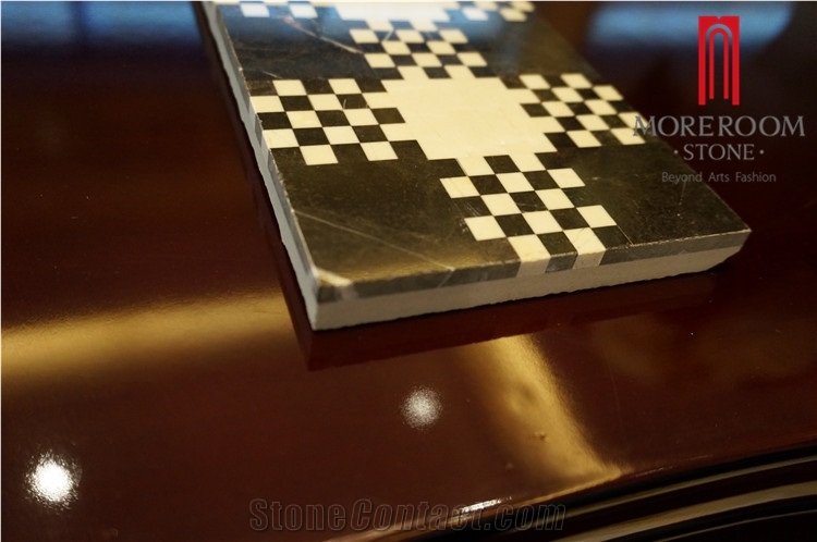 Cross Design Marble Mosaic Border,Polsihed Border Flooring Designs, Marble Tile Border