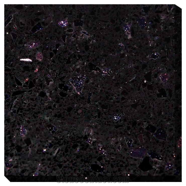Environmental and Non-Toxic Quartz Stone with White Partical Crystal Custom Engineered Stone
