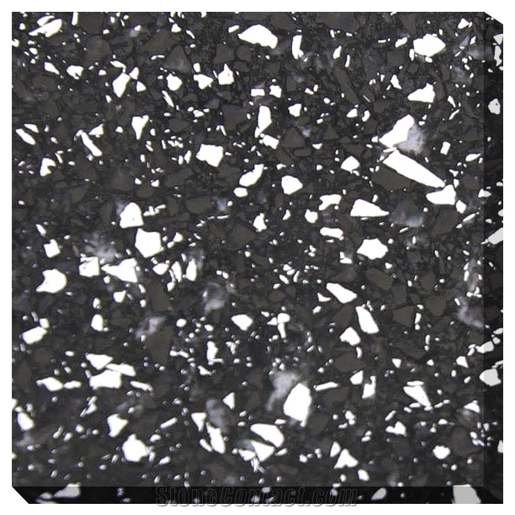 Environmental and Non-Toxic Quartz Stone with White Partical Crystal Custom Engineered Stone