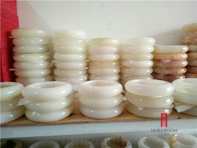 Foshan Sapphire Jade Onyx Round Cigar Ashtray