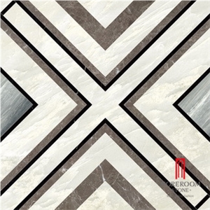 Glazed Polished Beige Marble Tile Porcelain Tile Of Modern Style Cruciform