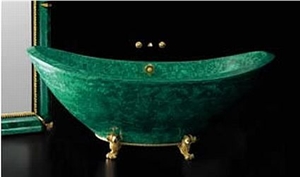 Malachite Marble Design Green Semipreious Stone Mosaic for Bathroom