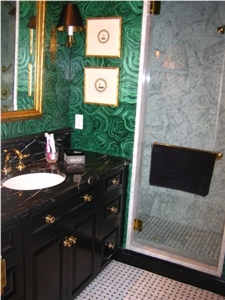Malachite Marble Design Green Semipreious Stone Mosaic for Bathroom