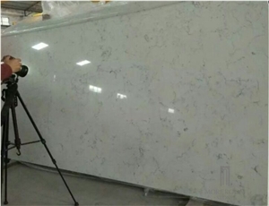 Marble Look Carrara White Quartz Stone Slab Artificial Stone