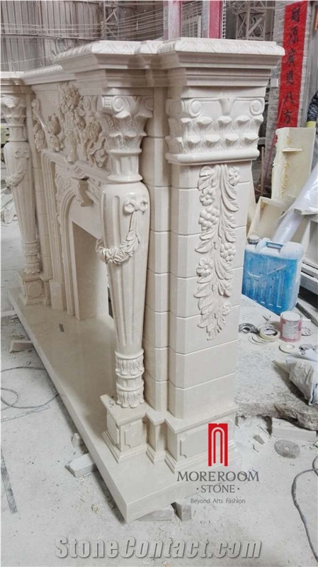 Modern Marble Fireplace Frame in Beautiful Picture, White Marble Fireplace