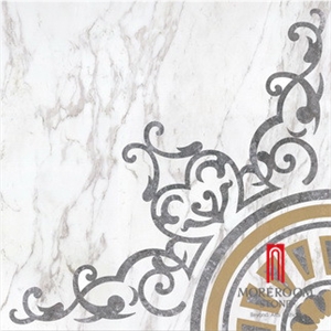 Modern Style Cruciform Glazed Polished Beige Marble Flooring Tile Porcelain Tile