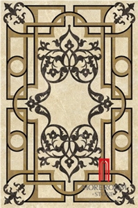 Modern Style Cruciform Glazed Polished Beige Marble Flooring Tile Porcelain Tile