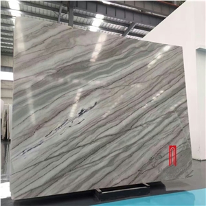 Polished  Blue Marble Slab, Blue and Brown Vein Palissandro Bluette from China