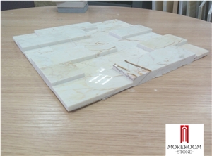 Sofitel Gold Marble Split-Faced Mosaic Tile