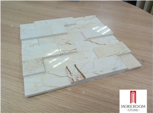 Sofitel Gold Marble Split-Faced Mosaic Tile