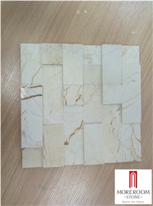 Sofitel Gold Marble Split-Faced Mosaic Tile