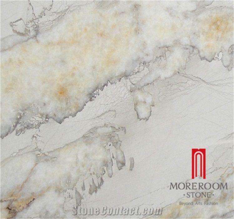 Sturiario Picasso White Marble with Gold Vein Marble Slab