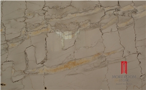 Sturiario Picasso White Marble with Gold Vein Marble Slab