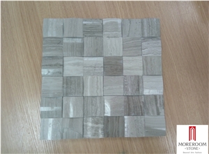 Tumbled Black and Grey Bricks Marble Mosaic