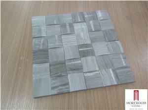 Tumbled Black and Grey Bricks Marble Mosaic