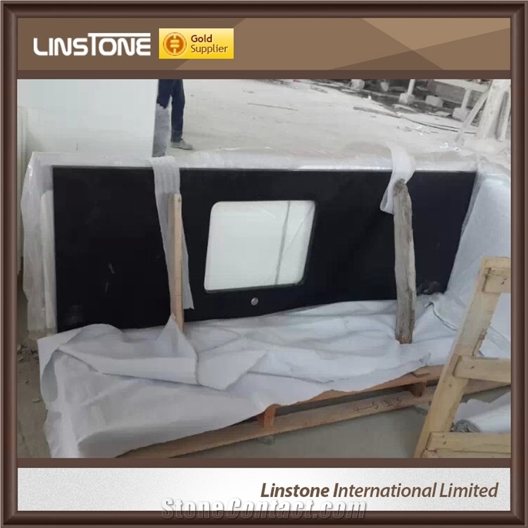 Cheap Price Shanxi Black Granite Countertop Bathroom Vanity Top