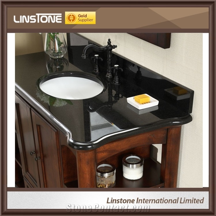 Cheap Price Shanxi Black Granite Countertop Bathroom Vanity Top