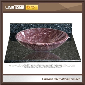 Cheap Red Rose Levanto Marble Sinks & Basins
