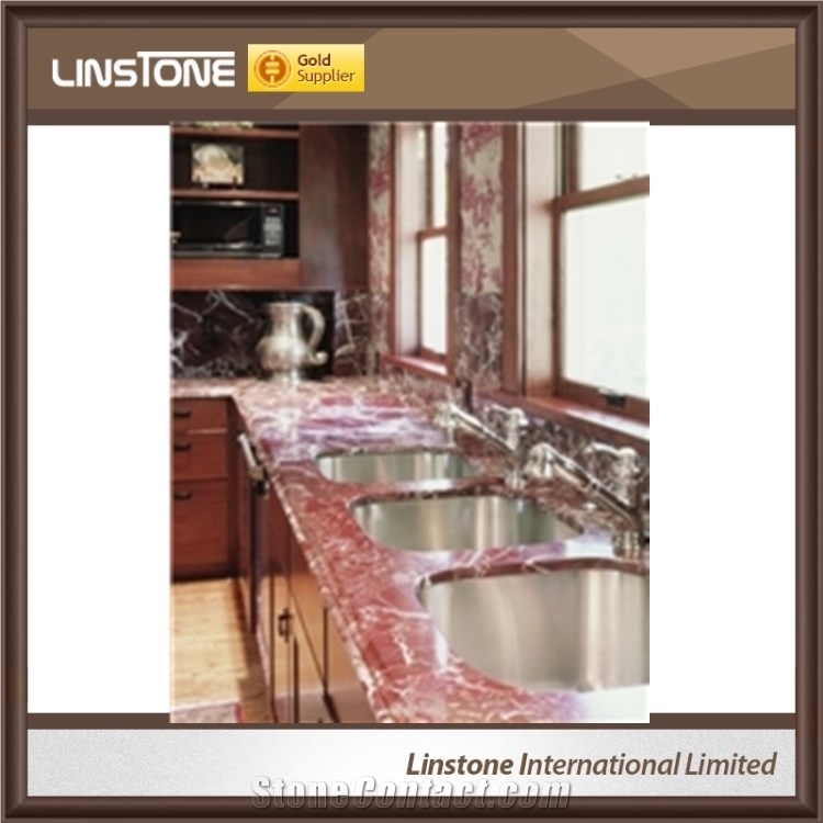 Cheap Red Rose Levanto Marble Sinks & Basins
