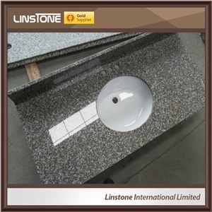 Chinese Factory Supplier G664 Pink Granite Bathroom Vanity Top