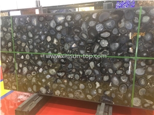 Brown Agate Semiprecious Stone Big Slabs & Tiles & Gangsaw Slab & Strips (Small Slabs) & Customized & Wall/Floor Covering