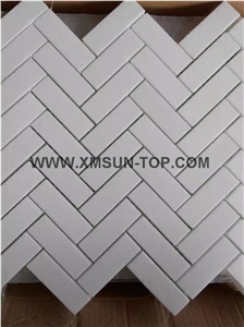 White Nano Crystallized Glass Stone Mosaic/ Microlite Glass Stone Mosaic/Pure White Nano Glass Wall&Floor Mosaic/China Manmade&Artificial Stone/Polished Nano Glass Mosaic/ Interior Decoration