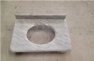 Carrara White Marble Bathroom Countertop, Natural Marble Countertop, White Marble Countertop, Vanity Top, Xiamen Winggreen Manufacture