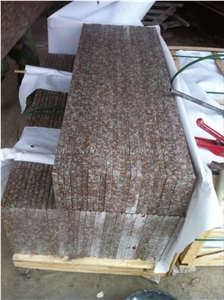 China Peach Red Granite Steps, G687 Stair Treads