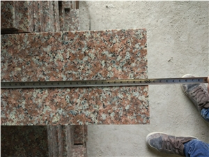 G687 Stairs, Gutian Peach Red Granite Steps,Gutian Taohua Hong Staircase,Factory Price Stair Riser,Stair Treads,Stone Stairs