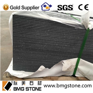 G684 Black Basalt Grooved Tile for Pool Pavers