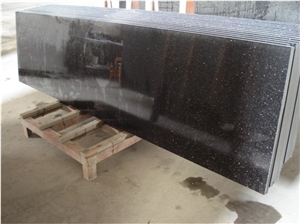 Granite Countertop /Kitchen Countertops / Black Galaxy Countertop/Kitchen Desk Tops /Kitchen Island Tops