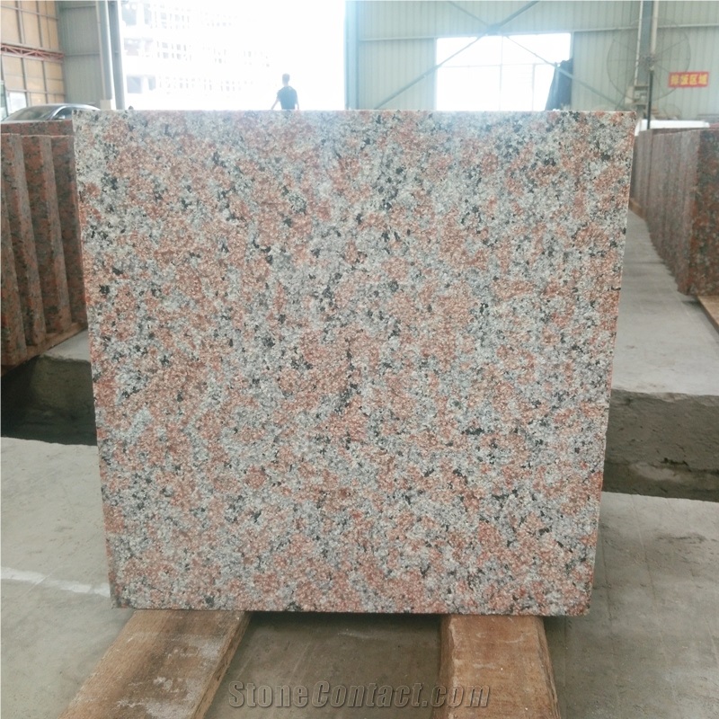 Bush Hammered China Guangxi G562 Maple Leaf Red Granite Tile for Wall and Floor