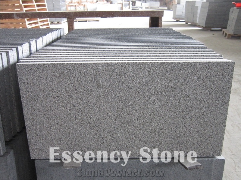Bush Hammered Sesame Black Granite G654 Padang Dark Grey Granite Tile