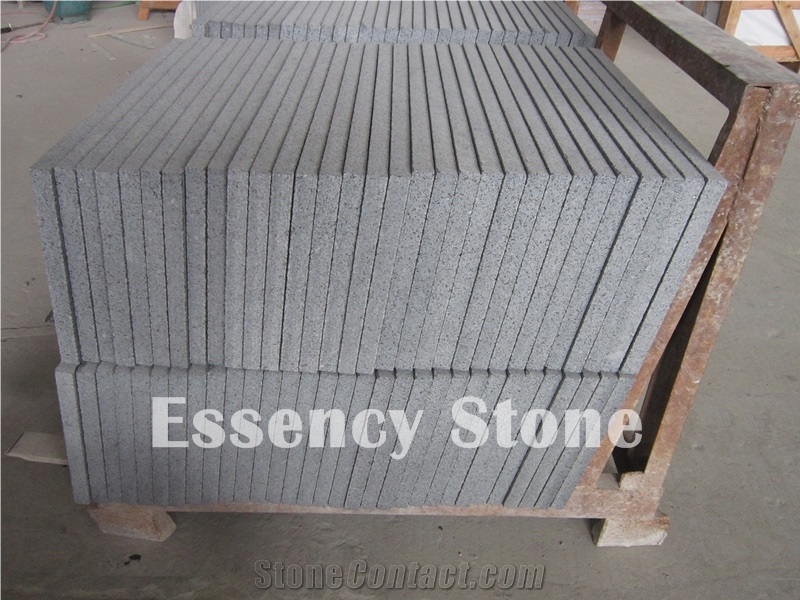 Bush Hammered Sesame Black Granite G654 Padang Dark Grey Granite Tile