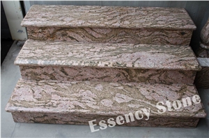 California Red Dragon Granite Step Staircase
