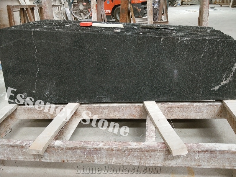 China Jet Mist Granite Polished,Mist Black Via Lactea Granite Tile & Slab,Kashmir Black Granite