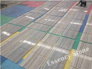 Crystal Wooden Grain Marble Wall Tile & Slabs,Crystal White Wood Marble with Brown and Blue Veins