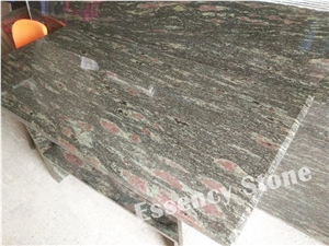 Dark Green Granite with Red Rose Countertop Desktop,Rose Gold Granite