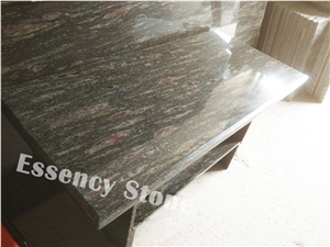 Dark Green Granite with Red Rose Countertop Desktop,Rose Gold Granite