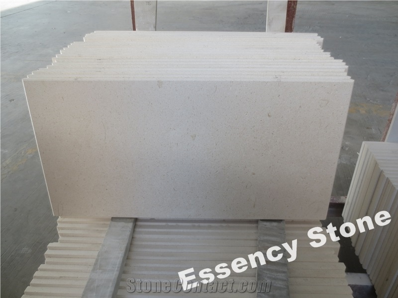 Honed Moca Crema Limestone Tiles, White Limestone Tiles, Turkey Honed Beige Limestone Tiles for Flooring & Walling