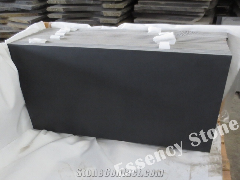 Honed Mongolia Black Basalt Tile,Swimming Pool Surround Coping Tile