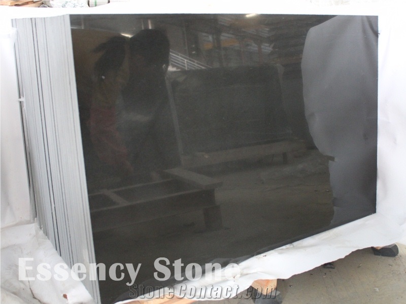 Mongolia Absolute Black Granite Tile Polished,China Double Black Granite
