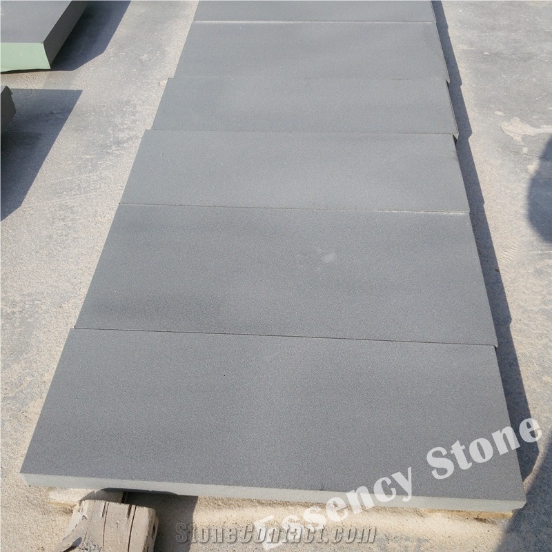 Sandblasted Black Basalt Tile for Swimming Pool,China Mongolia Black Basalt