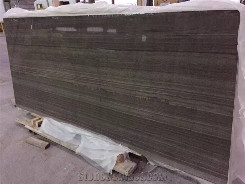 China Coffee Wood Vein Marble Slabs, China Brown Marble