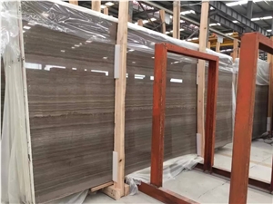 China Coffee Wood Vein Marble Slabs, China Brown Marble