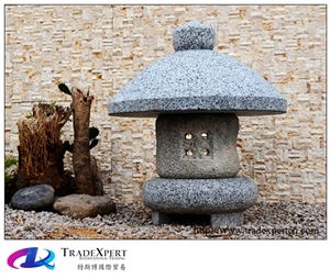 Natural G605 Granite Antique Carved Stone Lantern Natural G605 Granite Antique Carved Stone Lantern