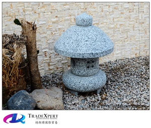 Natural G605 Granite Antique Carved Stone Lantern