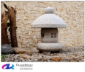 Natural G605 Granite Antique Carved Stone Lantern