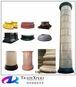 Nature Marble/ Granite Stone Hand Carved Roman Column Pillar for Building Decoration